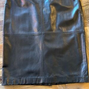 Talbots Espresso Brown Lambskin Pencil Skirt